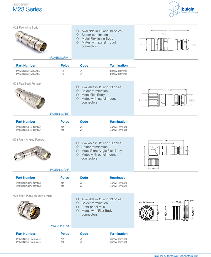 M23 連接器母頭組裝式型號(hào) M23 連接器母頭組裝式型號(hào)