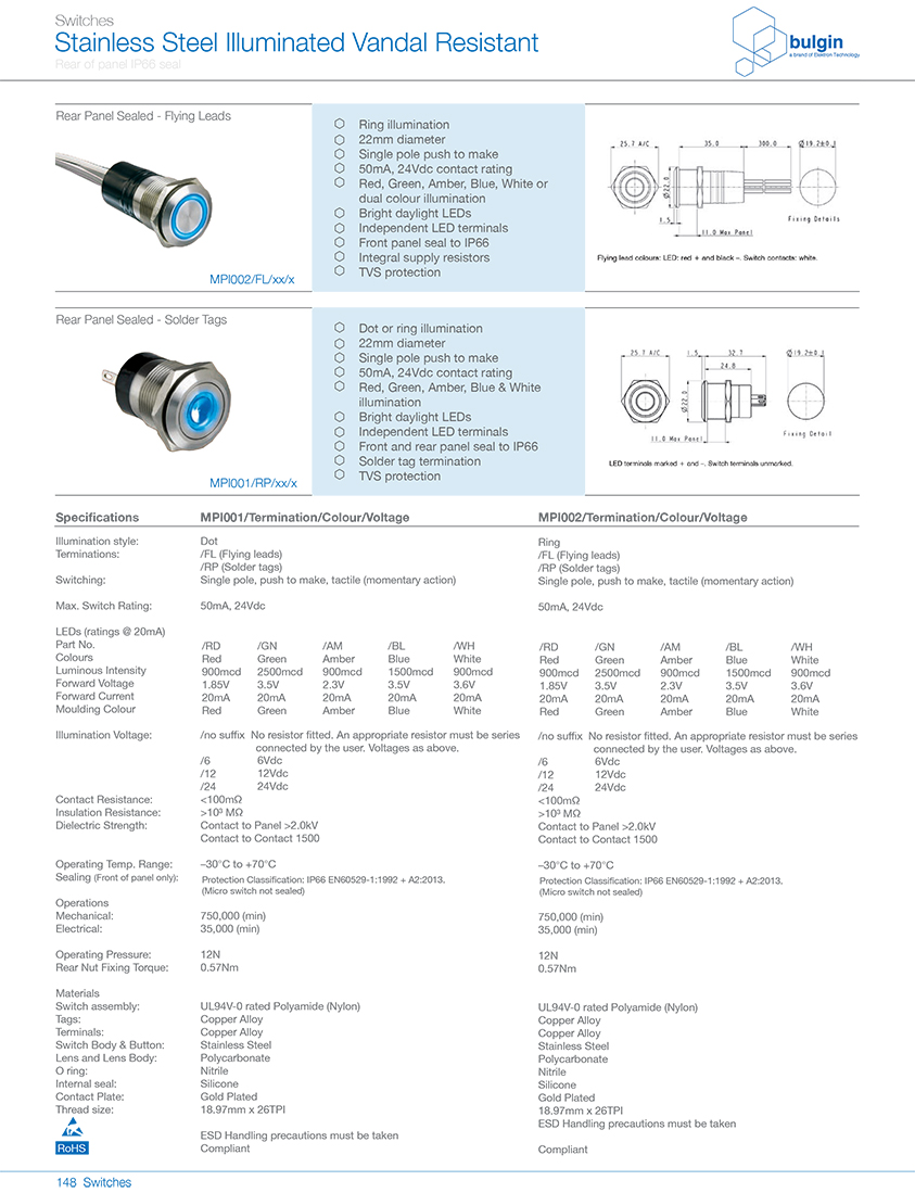 MP1001-RP防破壞開(kāi)關(guān)參數(shù)