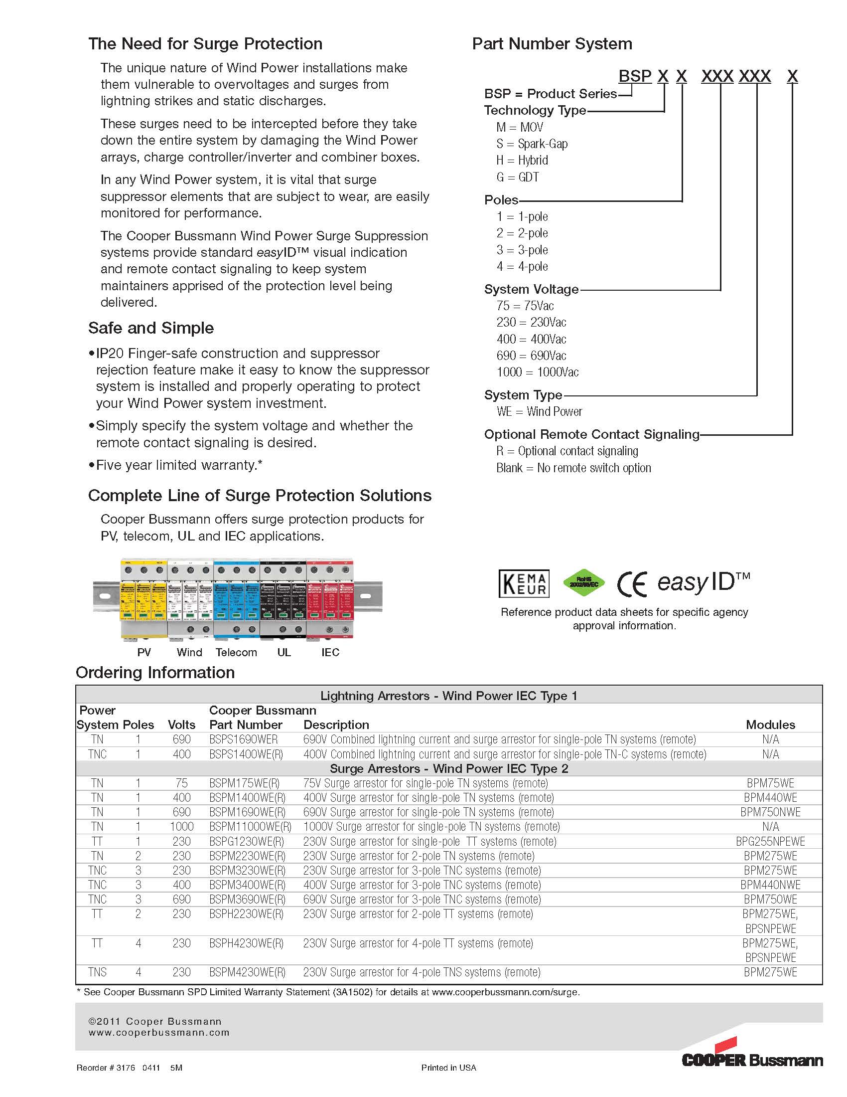 BSPM3690TNR系列防雷器技術(shù)參數(shù)